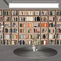 Modern bookcase 3d model