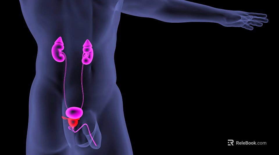 3D Medical Device Visualizing Human Urinary System Anatomical Organs 3d model 