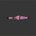 Pink Cartoon Design Motorcycle With Glowing Blue Rims And Body Decorations