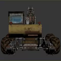Yellow Heavy Duty Functional Excavator With Mechanical Arm Cab And Wheels