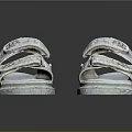 Stylish Comfortable White Sandals With Embellished Straps And Thick Platform Soles