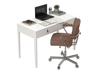 Desk and chair combination 3d model