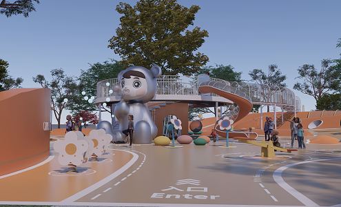 Children's play area 3d model