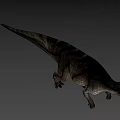 Realistic 3D Dinosaur Model With Colorful Skin Texture And Anatomical Details