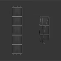 Industrial Metal Staircase And Scaffolding Structure With Platform And Railings