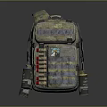 Tactical Military Style Backpack With Multiple Pockets Straps And Gear Accessories 3d model