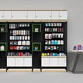 Modern Retail Display Shelves With Multi Tiered Racks And Organized Products
