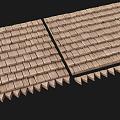 Modern Wooden Roof Tiles Wooden Roof Tiles 3d model