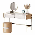 Light Luxury Dressing Table Paint Dressing Table 3d model