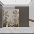 Modern Spacious Open Plan Living And Dining Room With Elegant Marble Decor And Cozy Design