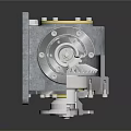 Precision Mechanical Equipment With Silver Housing Gold Components And Gear Mechanism