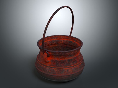 Metal Bucket Milk Bucket Iron Bucket Old Iron Bucket 3d model