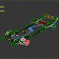 Heavy Duty Automotive Chassis Frame Assembly With Wheel Suspension Components