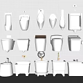 Various Types Of Toilets Including Wall Mounted And Floor Standing Designs For Modern Bathrooms