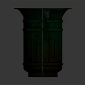 Building Exterior Decorative Metal Trash Can With Striped Design And Shiny Reflective Surface