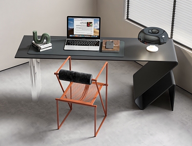 Modern Computer Table and Chair Laptop 3d model