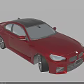 Red Two Door Sports Coupe With Black Roof And Modern Sporty Exterior Design