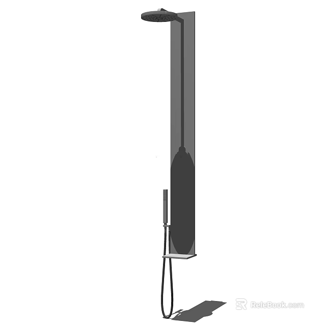 Modern Shower Head With Sleek Design And Chrome Finish For Bathroom 3d model 