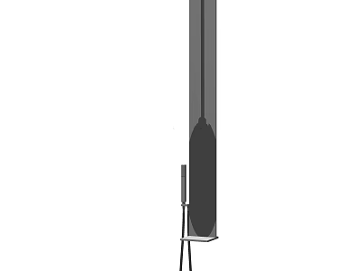 Modern Shower Head With Sleek Design And Chrome Finish For Bathroom 3d model