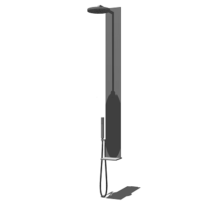 Modern Shower Head With Sleek Design And Chrome Finish For Bathroom 3d model