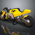 Yellow Modern Motorcycle With Sleek Design Black Seat And Metallic Accents