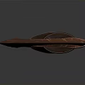 Sculptural Carving Red Curved Blade With Wooden Handle And Intricate Patterns