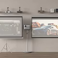 Modern projection curtain projector 3d model