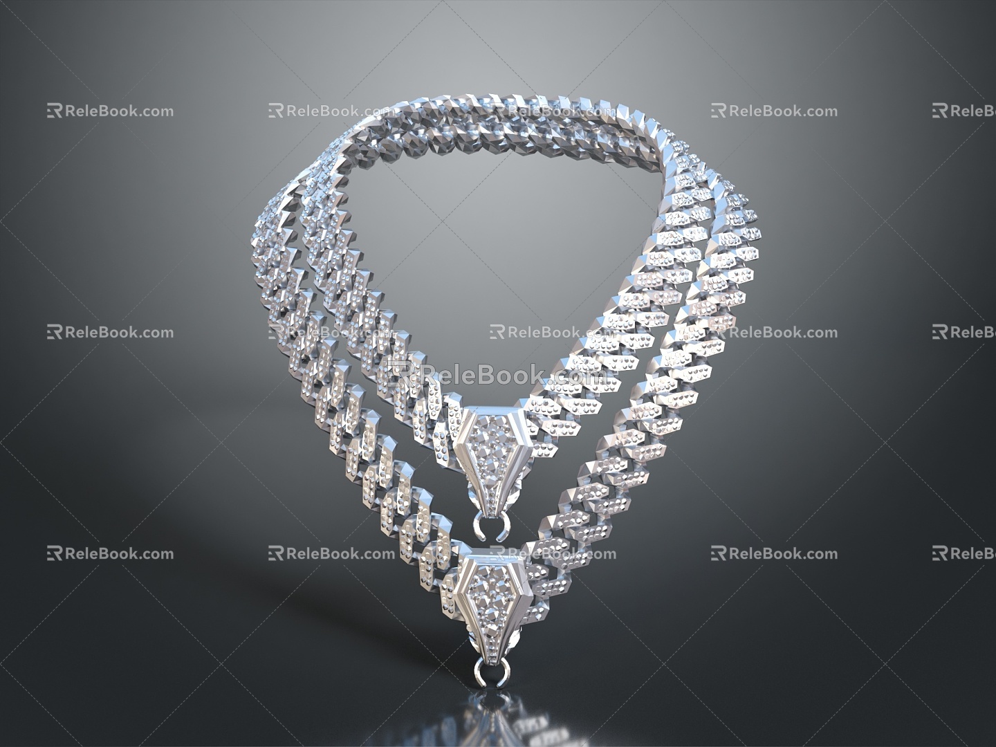 Modern Necklace Tianzhu Necklace Ornament Jewelry 3d model