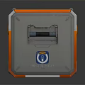 Silver and Orange Household Appliance The Ball Machine with Square Shape and Modern Design