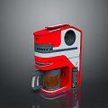 Red And White Brewers Desktop Computer Case With Modern Compact Design Features 3d model