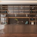 New Chinese style glass bookcase 3d model