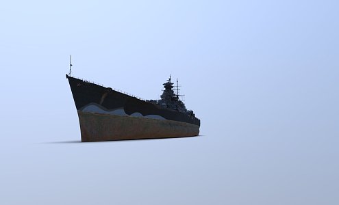 modern warship battleship destroyer 3d model