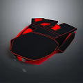 Futuristic Black And Red Vehicle Design With Glowing Red Accents And Sleek Shape