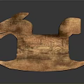 Handcrafted Brown Wooden Rocking Horse Classic Design For Children Household Item