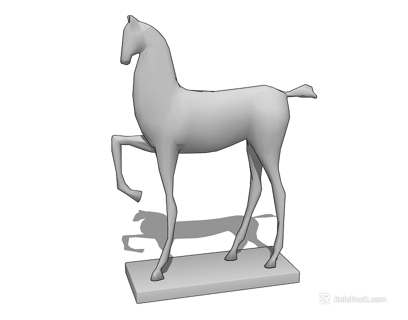 Modern Standing Horse Sculpture Ornament Decoration Piece For Home Decor 3d model 