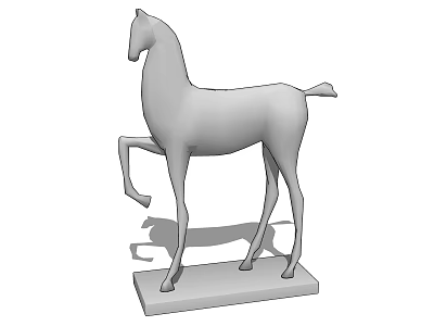 Modern Standing Horse Sculpture Ornament Decoration Piece For Home Decor 3d model