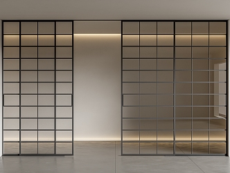 Modern glass sliding door glass sliding door 3d model