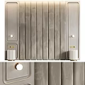 Modern Bed Accent Wall With Vertical Panels And Decorations