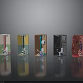 Colorful Mini Bathroom Models With Various Designs Toilet And Wall Decor