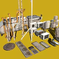 Various Air Conditioner Fan Components and Parts with Different Models and Installation Accessories