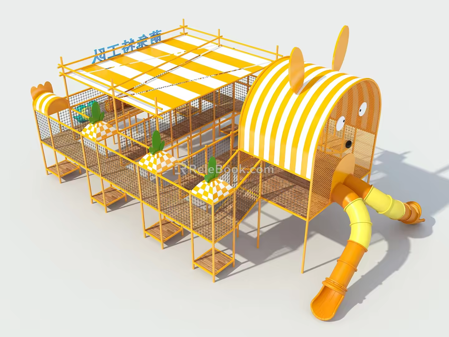 Jungle Crossing Jungle Demon Net Air Expansion Slide Combo 3d model