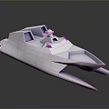 Advanced Modern Streamlined Catamaran Vessel With Sleek Hull And Cockpit Design