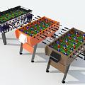 Modern Foosball Tables With Three Different Color Options For Recreational Gaming Fun