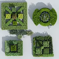 Creative Shrub Topiary Designs Featuring Geometric Shapes and Garden Stones