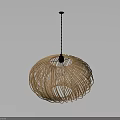 Modern Round Wicker Pendant Light With Natural Weave And Contemporary Design