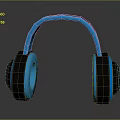 Stylish Over Ear Headphones With Blue And Black Modern Design For Electronics
