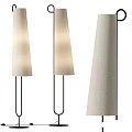 Modern Minimalist Floor Lamp With Linen Shade And Metal Stand Design Style