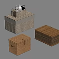 Woven Storage Boxes With Different Sizes And Lid Design For Home Organization