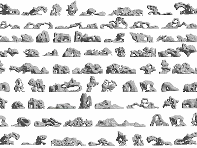Natural Stone And Wood Collection Featuring Various Shapes And Textures 3d model