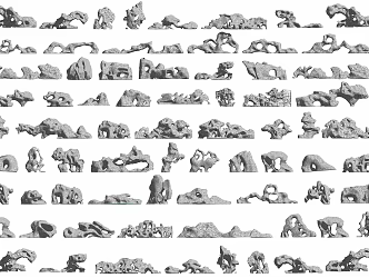 New Chinese Style Taihu Stone Xiu Stone Stylisic Stone Natural Stone Garden Landscape Stone Fake Mountain Stone Landscape Stone Splot 3d model